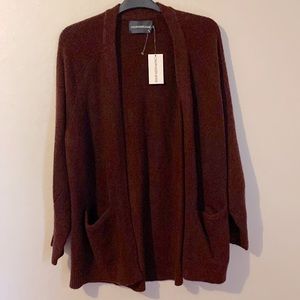 Ladies Calvin Klein Maroon Cardigan. NWT Acrylic, Nylon, Wool